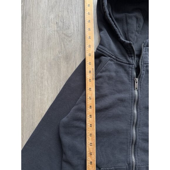 Rare Vintage Y2K Air Jordan Brand Nike Swoosh Full Zip Black Hoodie XL Kids - Picture 8 of 8